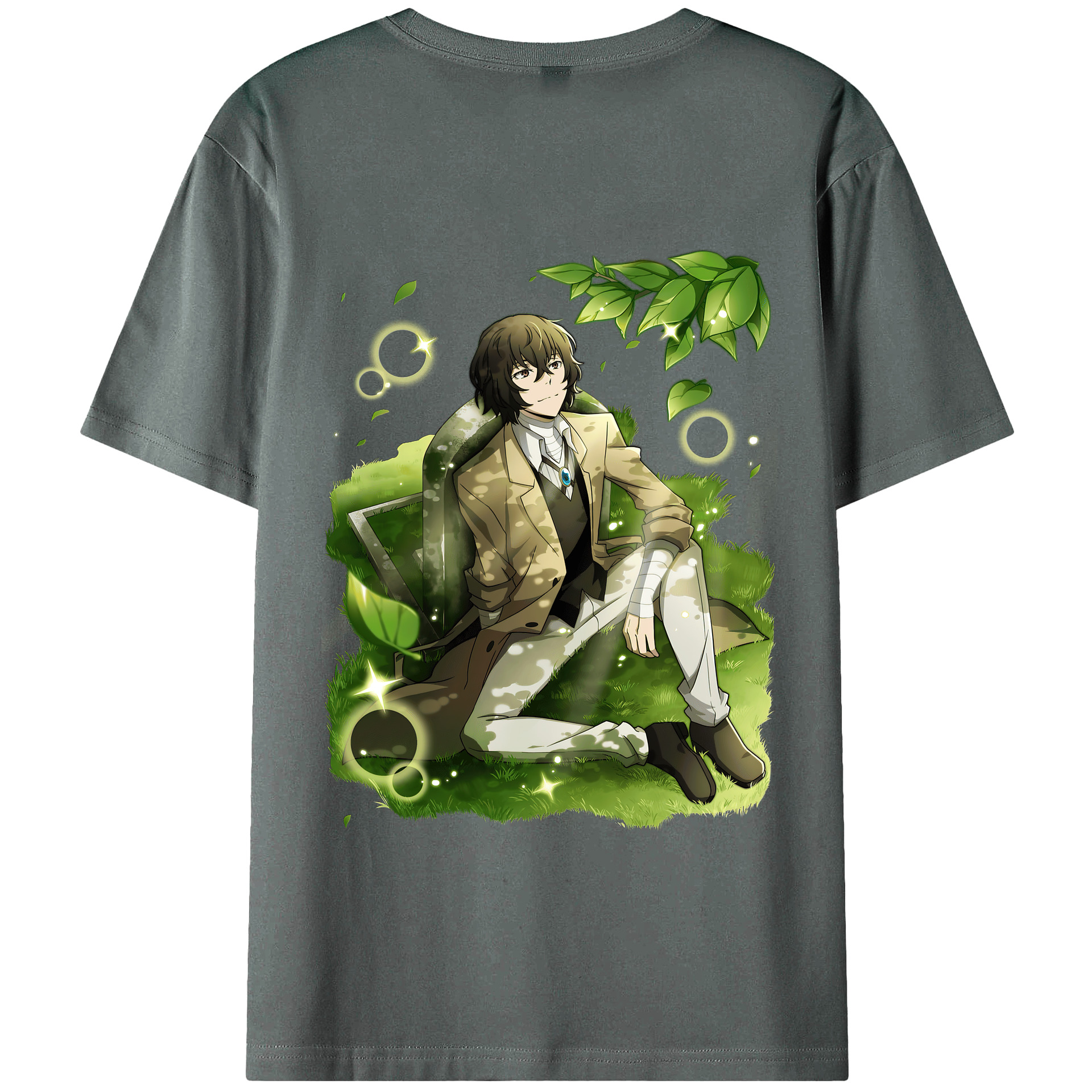 （画像用） 文豪ストレイドッグス Bungo Stray Dogs 綿100％半袖Tシャツ（背面プリント）